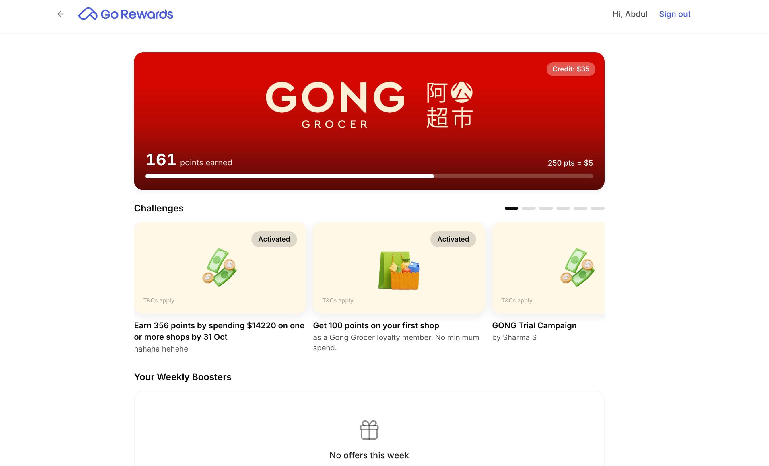 Go Rewards on Web screenshot 2 of 3